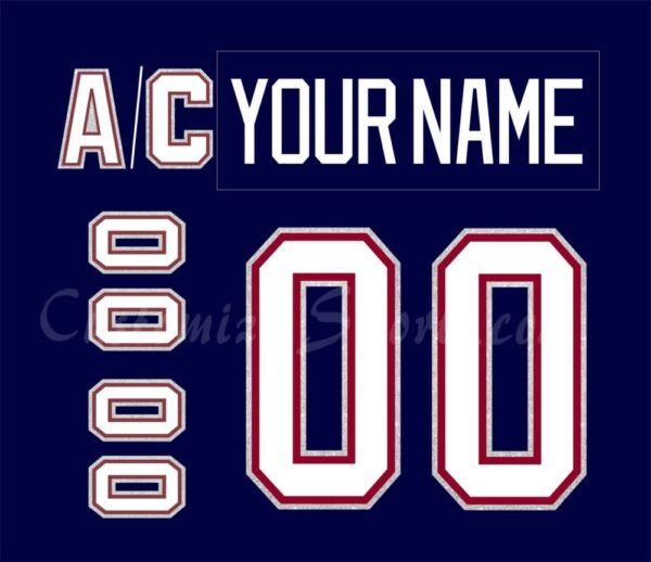 Vancouver Canucks Customized Number Kit For 1997-1998 Navy Jersey