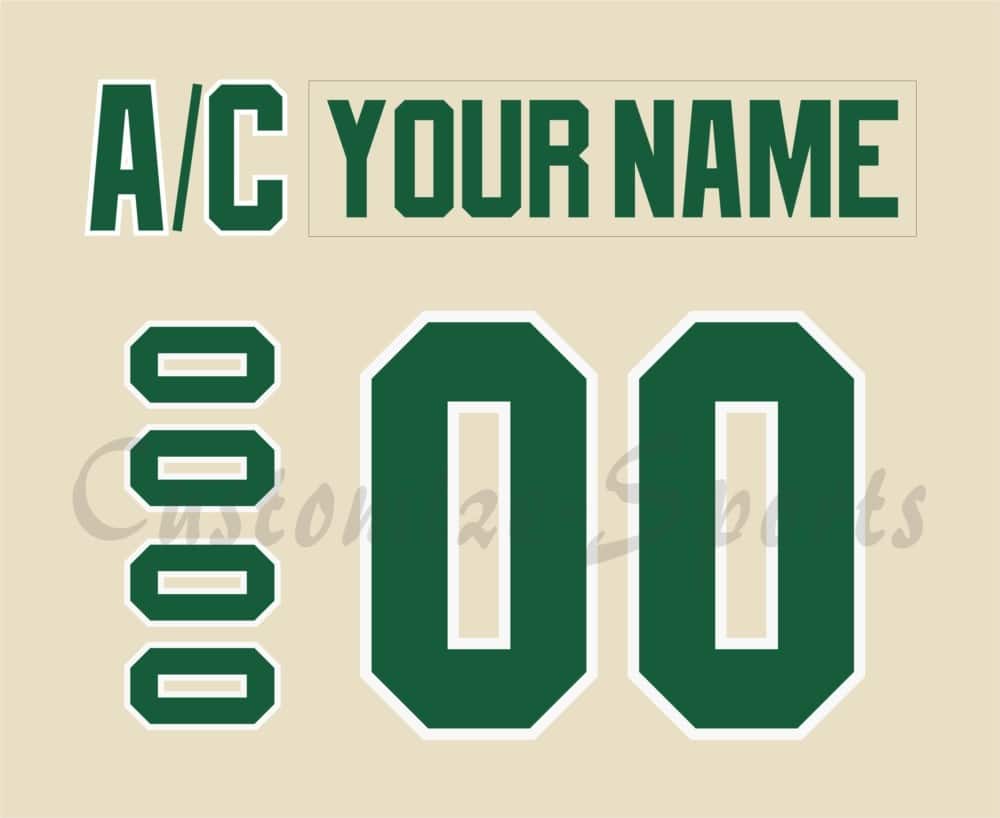 Iowa Wild Customized Number Kit for 2019Present 3rd Jersey Customize
