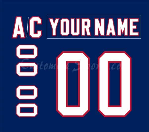 Rochester Americans Customized Number Kit for 2013-2019 Blue Jersey