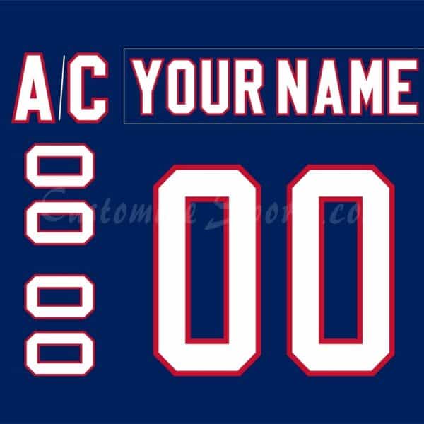 Rochester Americans Customized Number Kit for 2009-2013 Blue Jersey