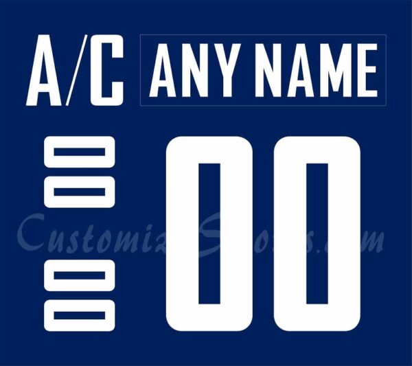 Vancouver Canucks Customized Number Kit For 2017-Present Home Jersey