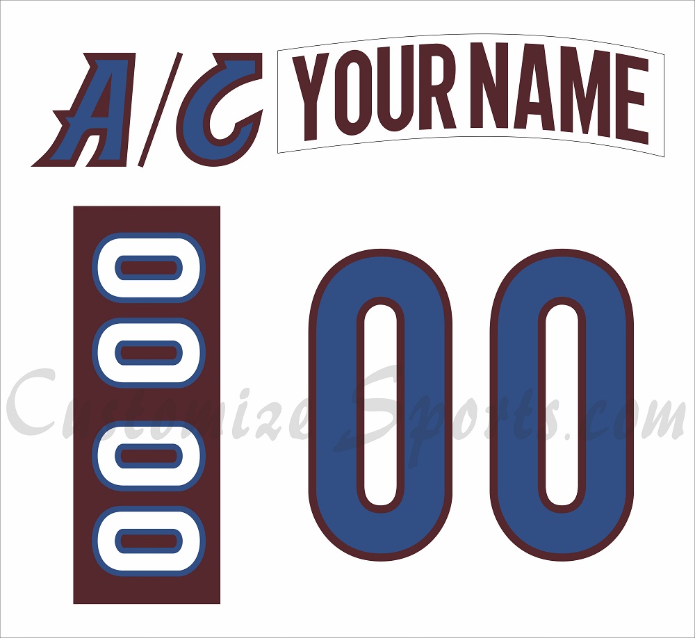 Colorado Avalanche Customized Number Kit For 2021 Reverse Retro Jersey –  Customize Sports