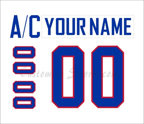 IIHF Team USA Customized Number Kit for 2010 3rd Olympic Hockey Jersey
