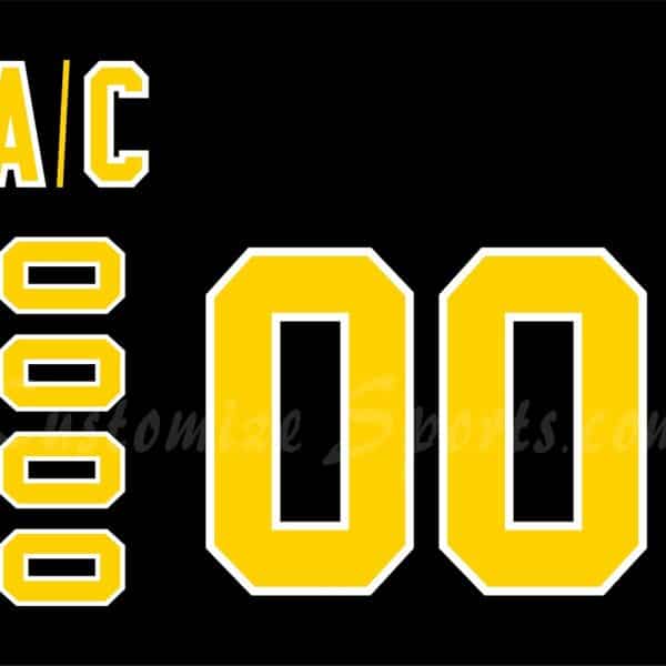 Boston Bruins Customized Number Kit for 1967-1976 Vintage Black Jersey