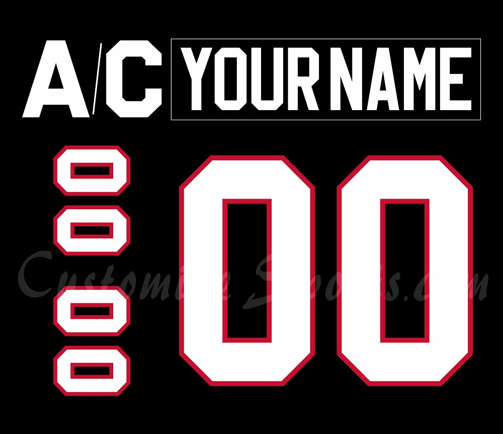 Chicago Blackhawks Customized Number Kit For 2021 Reverse Retro