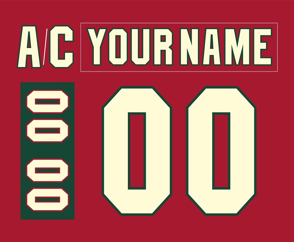 Minnesota Wild Customized Number Kit For 2003-2007 Home Jersey