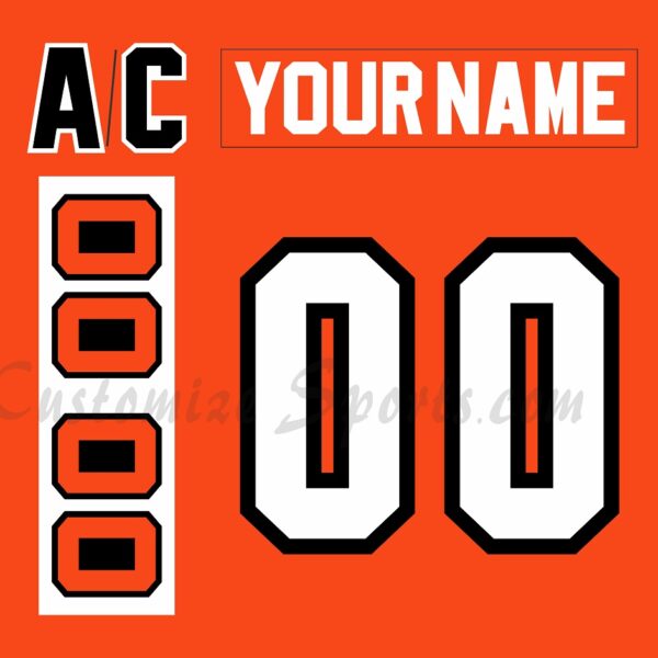 Philadelphia Flyers Customized Number Kit For 1977-1983 Away Jersey