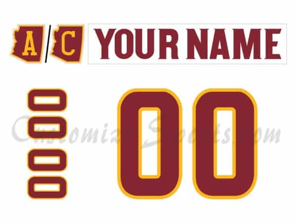 NCAA Arizona State Sun Devils Customized Number Kit For 2015-2017 Home Hockey Jersey