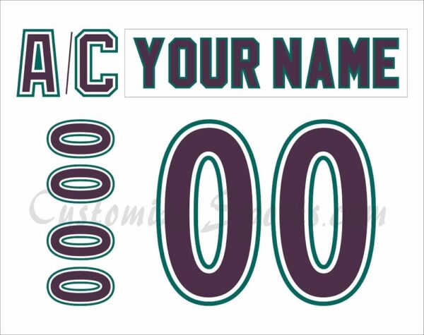 London Knights Customized Number Kit For 1998-2000 White Jersey