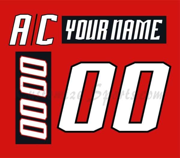 AHL All Star Customized Number Kit For 2008 Classic Red Jersey