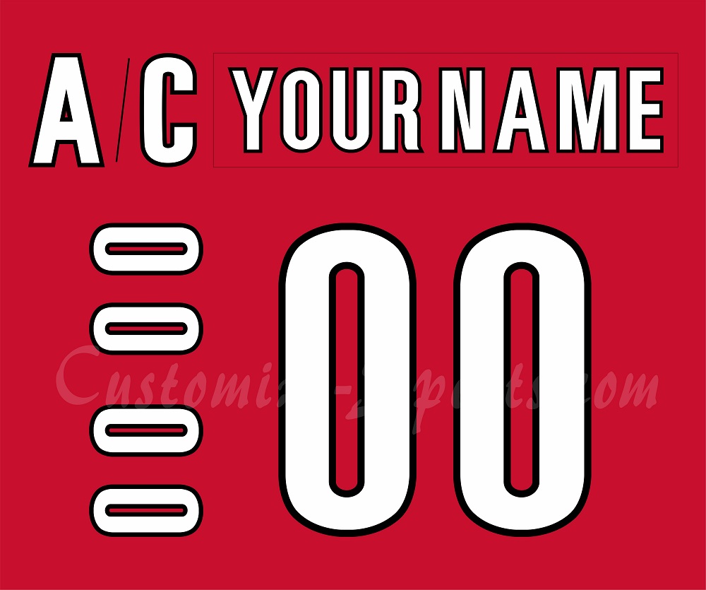 ANY NAME AND NUMBER CAROLINA HURRICANES REVERSE RETRO AUTHENTIC