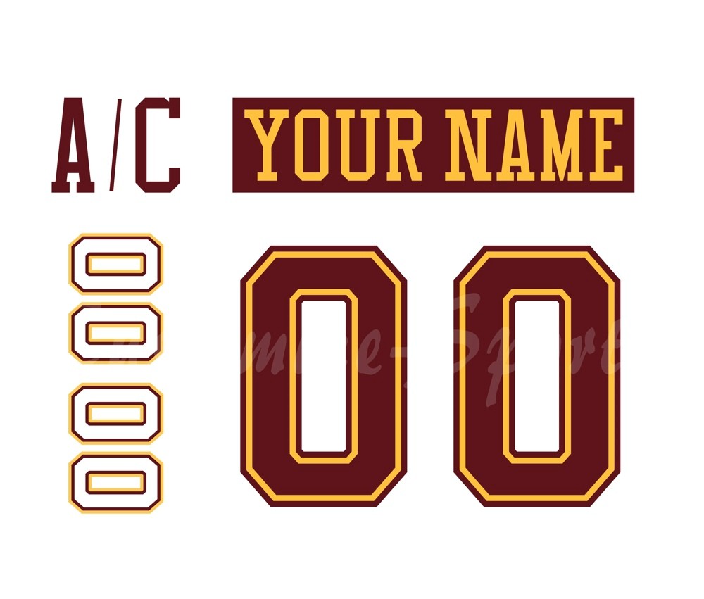 Minnesota Golden Gophers Customized Number Kit For 2005-06 Home Jersey ...