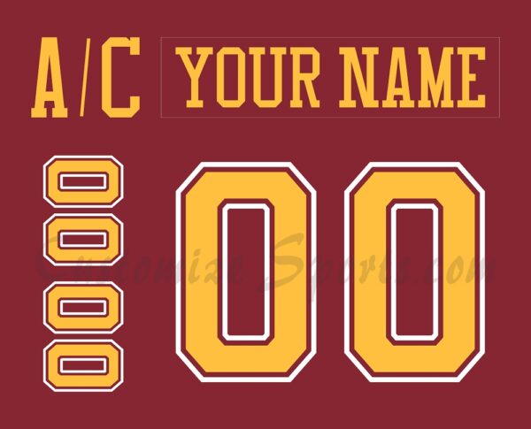 NCAA Minnesota Golden Gophers Customized Number Kit For 2018-2022 Away Jersey