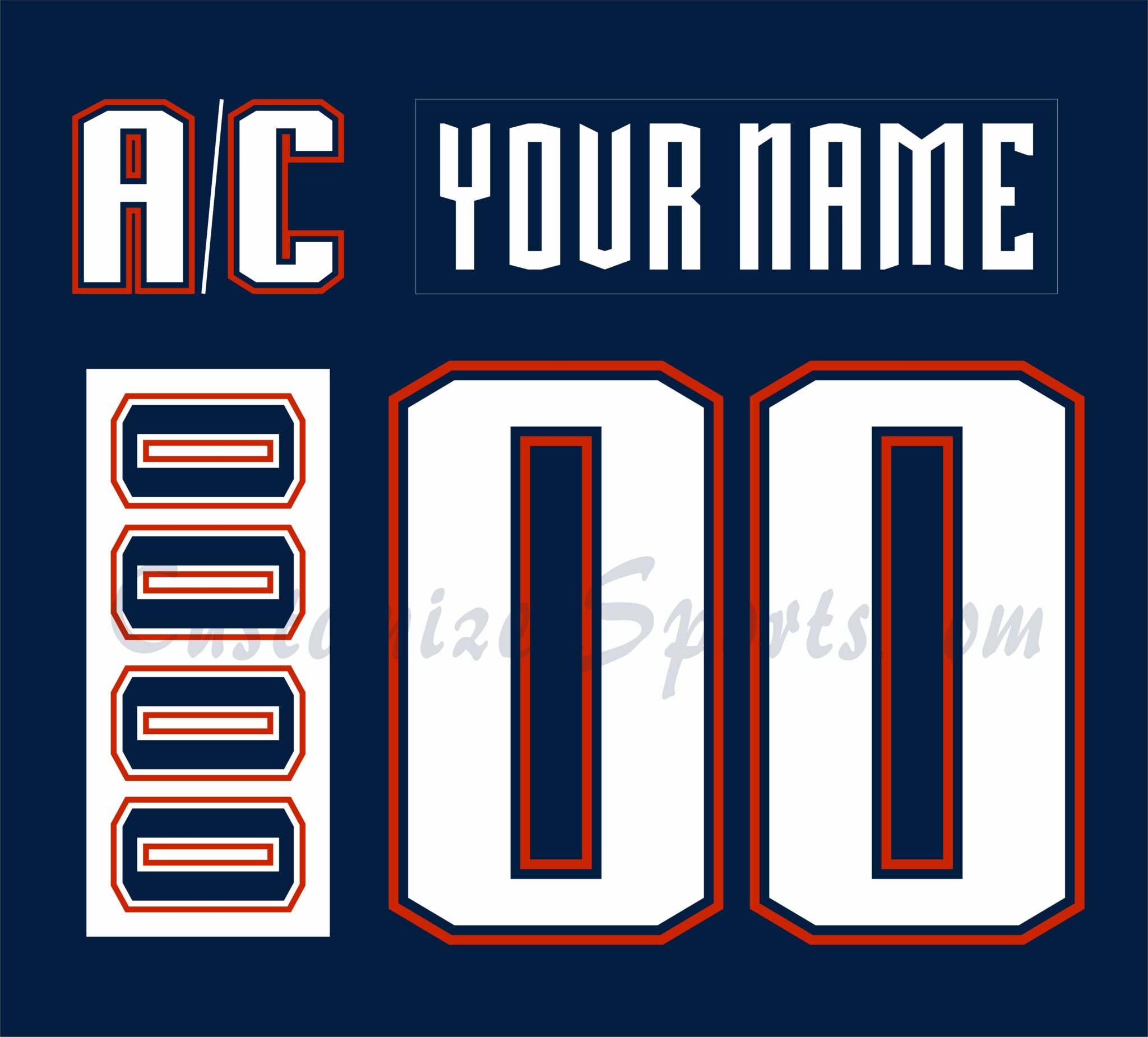 Edmonton Oilers Customized Number Kit For 2022 Reverse Retro Jersey