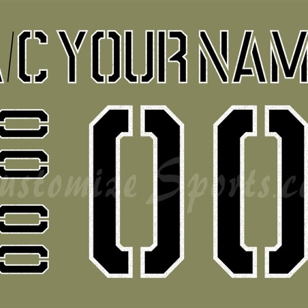 New York Rangers Customized Number Kit For 2022 Military Jersey