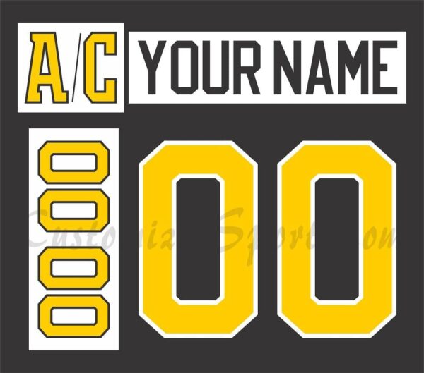 Kingston Frontenacs Customized Number Kit For 2012-2014 Black Jersey