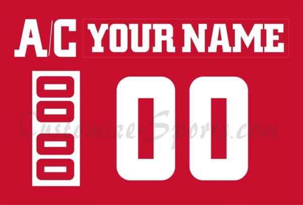 Las Vegas Wranglers Customized Number Kit for 2013-2014 Red Jersey