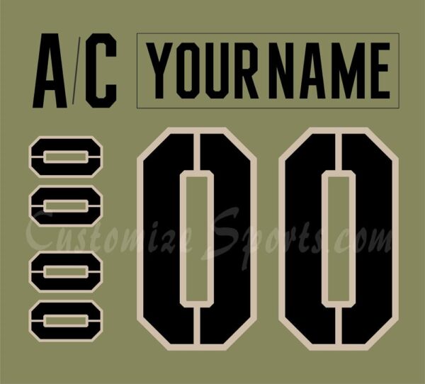 San Jose Sharks Customized Number Kit For 2022 Military Jersey