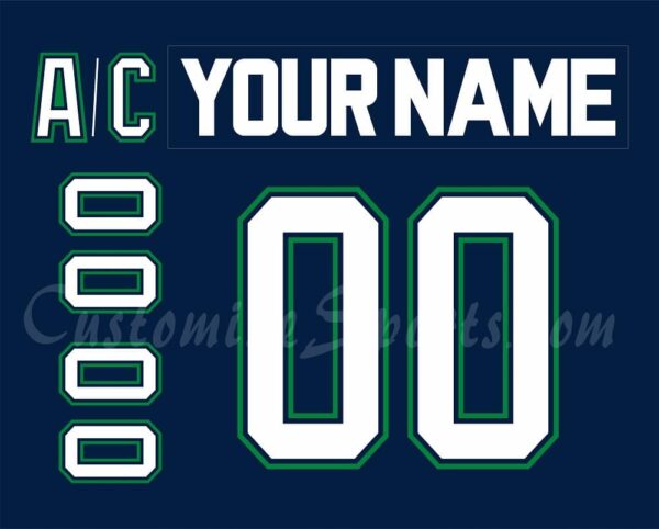 Seattle Thunderbirds Customized Number Kit for 1996-Present Navy Jersey
