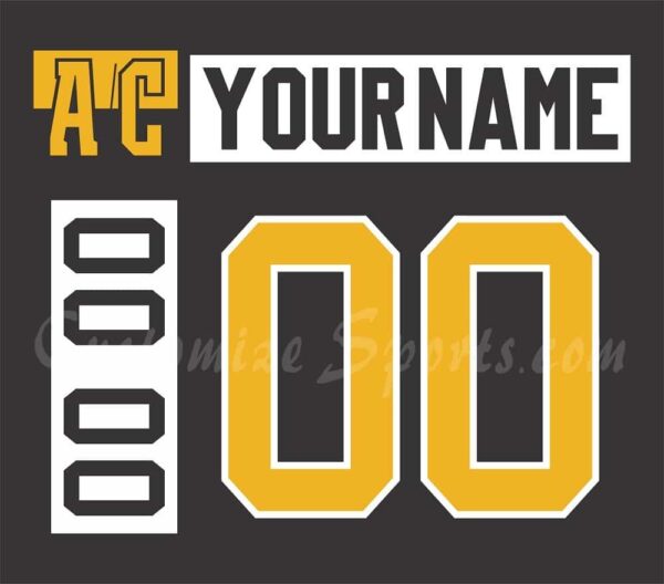Kingston Frontenacs Customized Number Kit For 2016-2017 Black Jersey