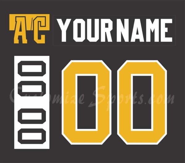 Kingston Frontenacs Customized Number Kit For 2017-2022 Black Jersey