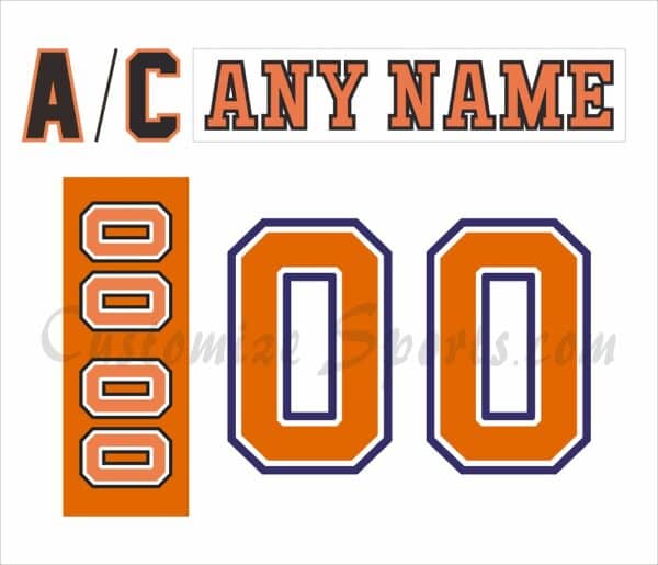 Melbourne Mustangs Customized Number Kit for 2013-Present Home White Jersey