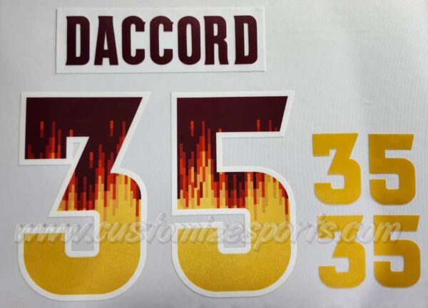 NCAA Arizona State Sun Devils Customized Number Kit For 2023 Digi Flame Hockey Jersey - Image 2