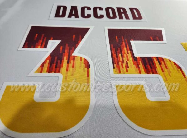 NCAA Arizona State Sun Devils Customized Number Kit For 2023 Digi Flame Hockey Jersey - Image 3