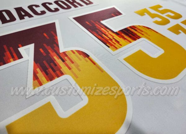 NCAA Arizona State Sun Devils Customized Number Kit For 2023 Digi Flame Hockey Jersey - Image 5