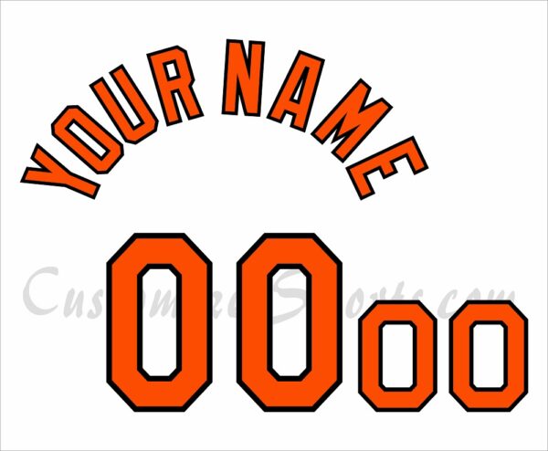 Baseball Baltimore Orioles Customized Number Kit for 1971-1977 Home Jersey