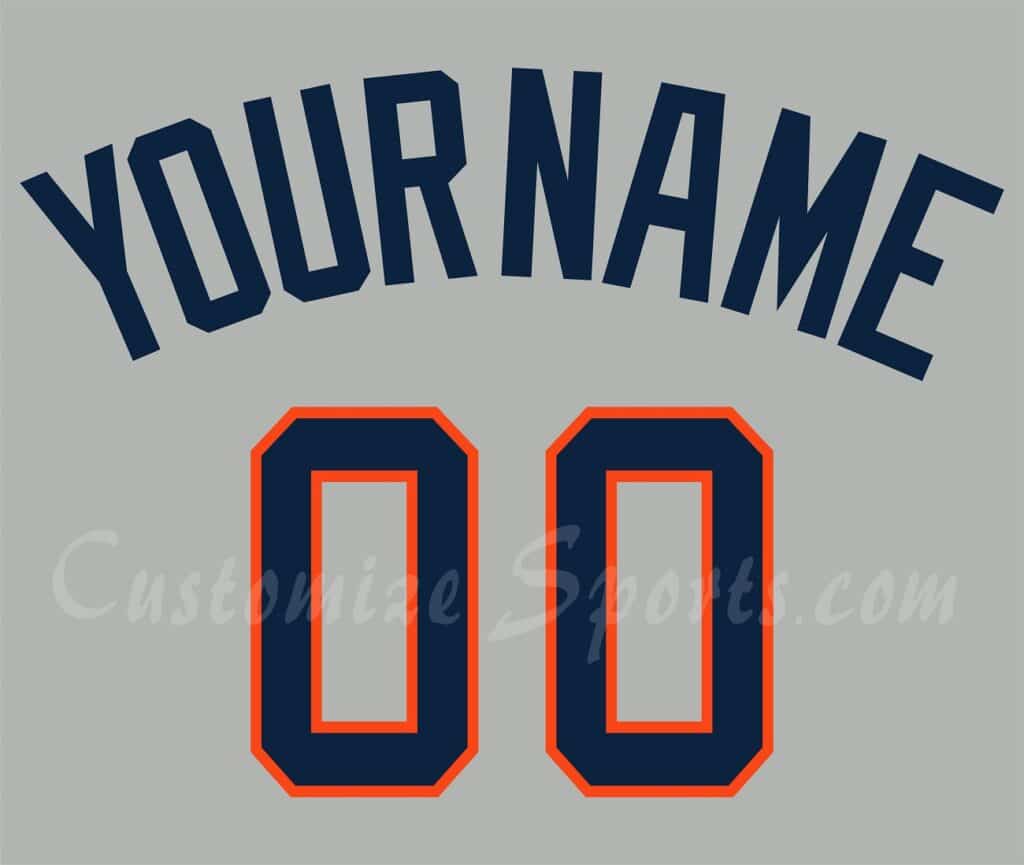 Baseball Detroit Tigers Customized Number Kit For 19721984 Road Jersey