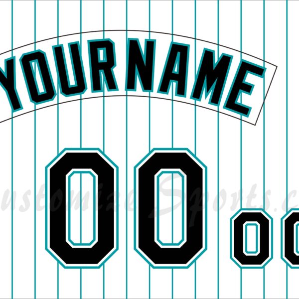 Baseball Florida Marlins Customized Number Kit For 1993-2001 Home Jersey