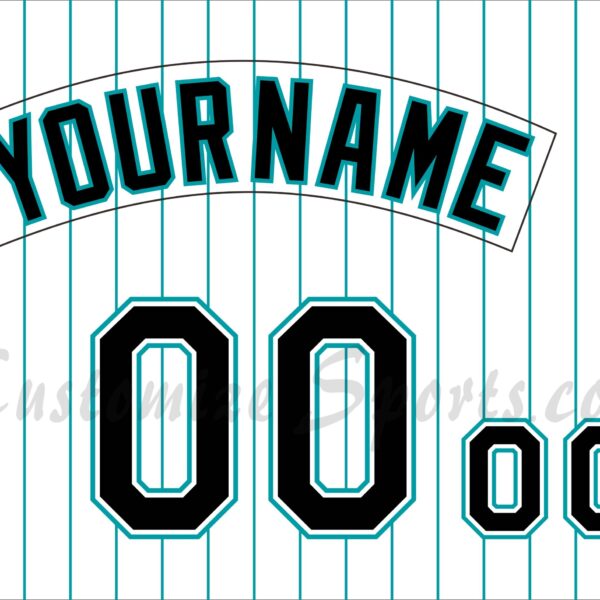 Baseball Florida Marlins Customized Number Kit For 1993-2001 Home Alt Jersey