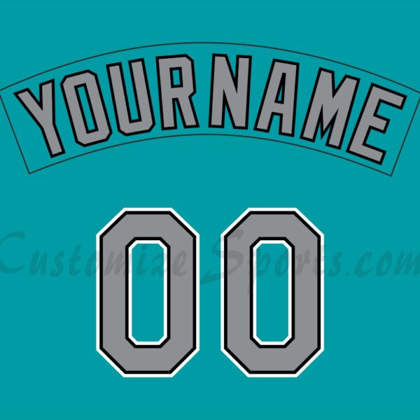 Baseball Florida Marlins Customized Number Kit For 1993 BP Jersey