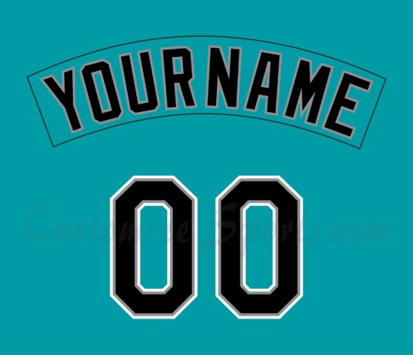 Baseball Florida Marlins Customized Number Kit For 1994-2002 BP Jersey