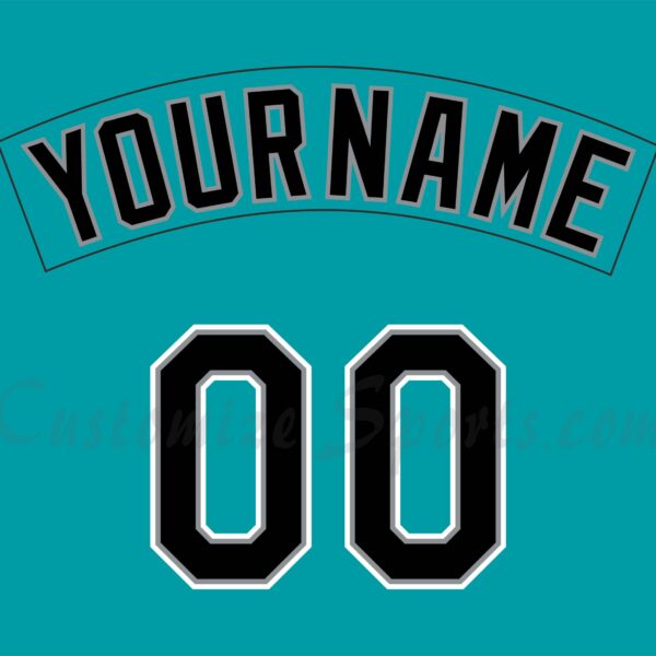Baseball Florida Marlins Customized Number Kit For 1994-2002 BP Jersey
