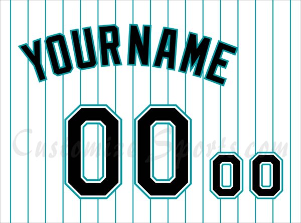 Baseball Florida Marlins Customized Number Kit For 2002 Home Jersey