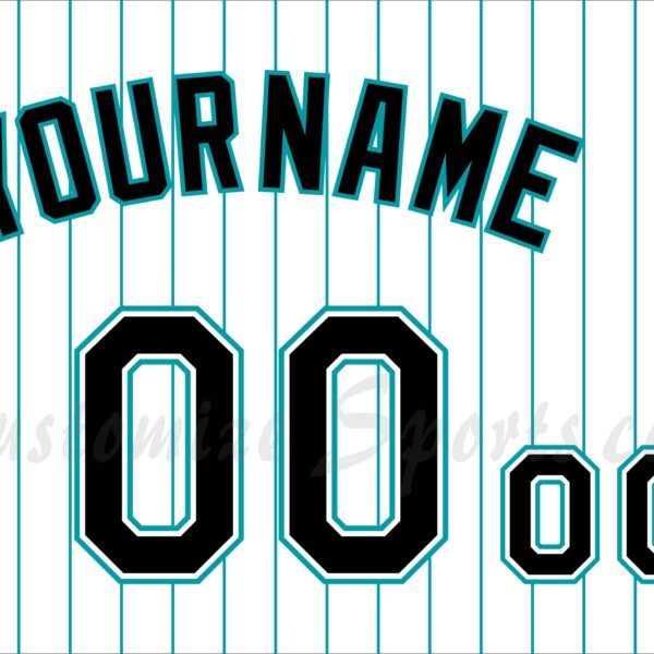 Baseball Florida Marlins Customized Number Kit For 2002 Home Jersey