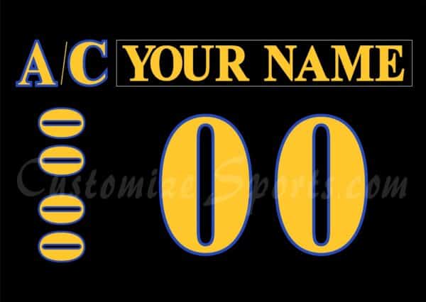 Lubbock Cotton Kings Customized Number Kit for 2000-2005 Black Jersey