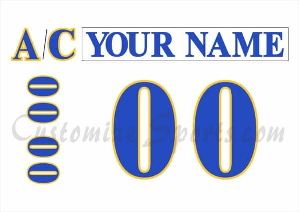 Lubbock Cotton Kings Customized Number Kit for 2000-2005 White Jersey