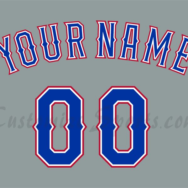 Baseball Texas Rangers Customized Number Kit For 2014-2015 Road Grey Jersey