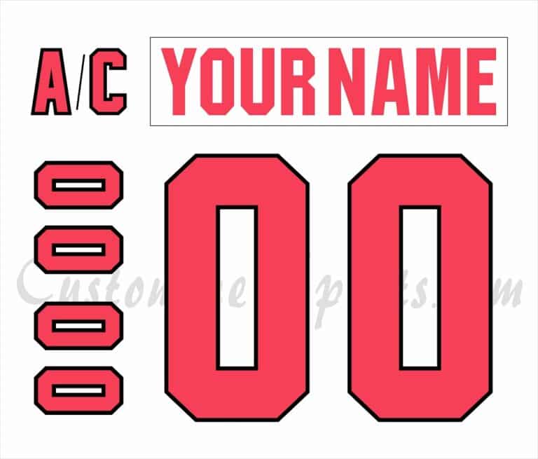 Henderson Silver Knights Customized Number Kit for 2023 HFC Jersey