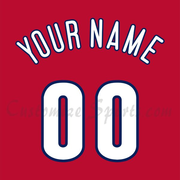 Baseball Philadelphia Phillies Customized Number Kit for 2016-2018 Red Alt Jersey