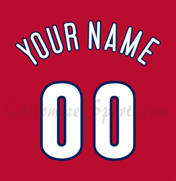 Baseball Philadelphia Phillies Customized Number Kit for 2016-2018 Red Alt Jersey