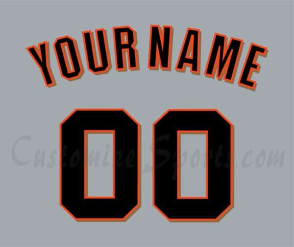 Baseball San Francisco Giants Customized Number Kit For 2010-2013 Road Jersey