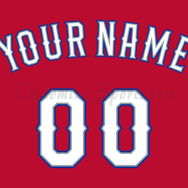 Baseball Texas Rangers Customized Number Kit For 2009-2013 Alternate Red Jersey