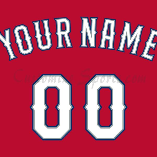 Baseball Texas Rangers Customized Number Kit For 2009-2013 Alternate Red Jersey