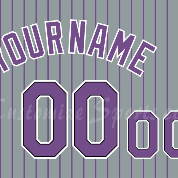 Baseball Colorado Rockies Customized Number Kit for 2000-2016