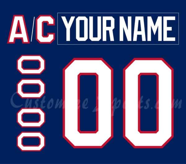 Milwaukee Admirals Customized Number Kit For 90s Blue Jersey