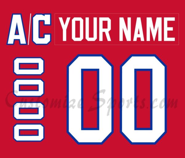 Washington Capitals Customized Number Kit For 1981-1982 Away Jersey